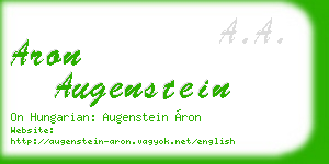 aron augenstein business card